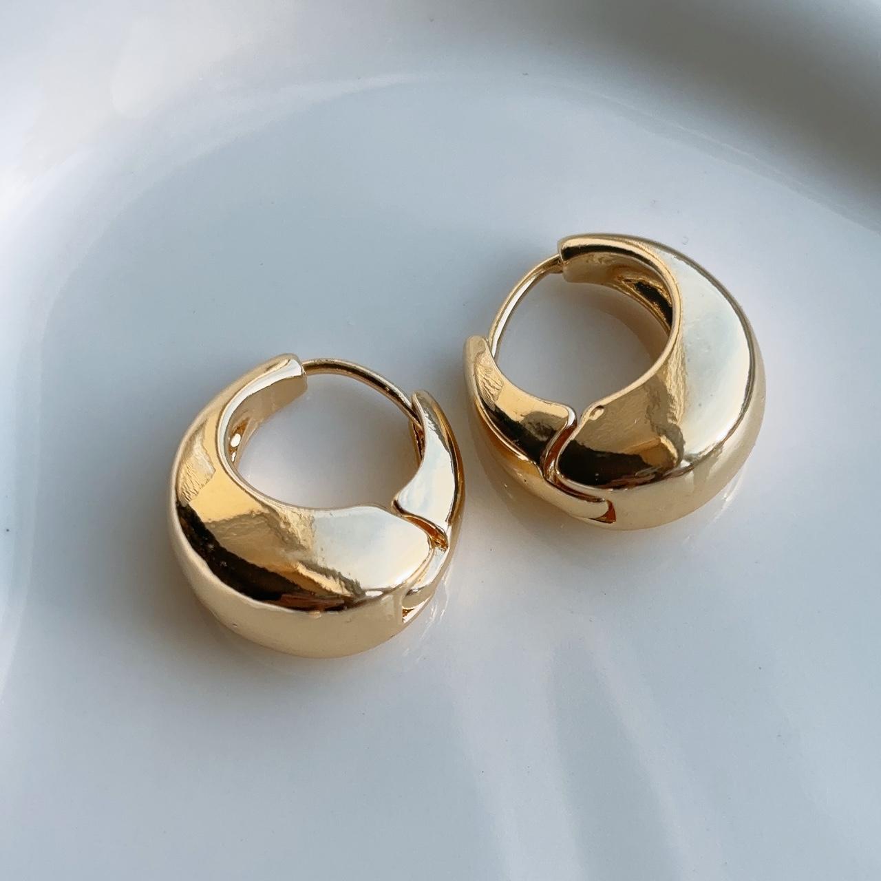 Lola Golden Crescent Hoop Earring