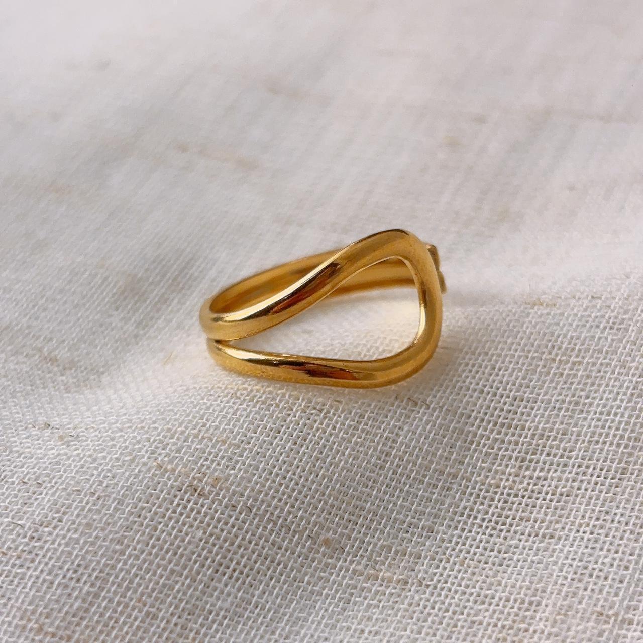 Jessica Minimalistic Gold Open Ring