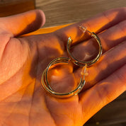Rosie Gold Double Hoop Earrings
