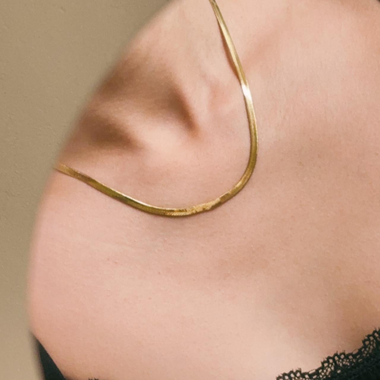 Zaria Timeless Gold Classy Snake Chain Necklace