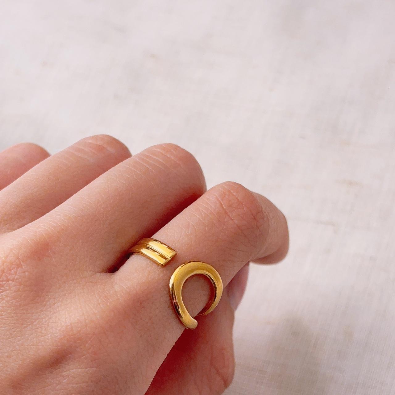 Jessica Minimalistic Gold Open Ring