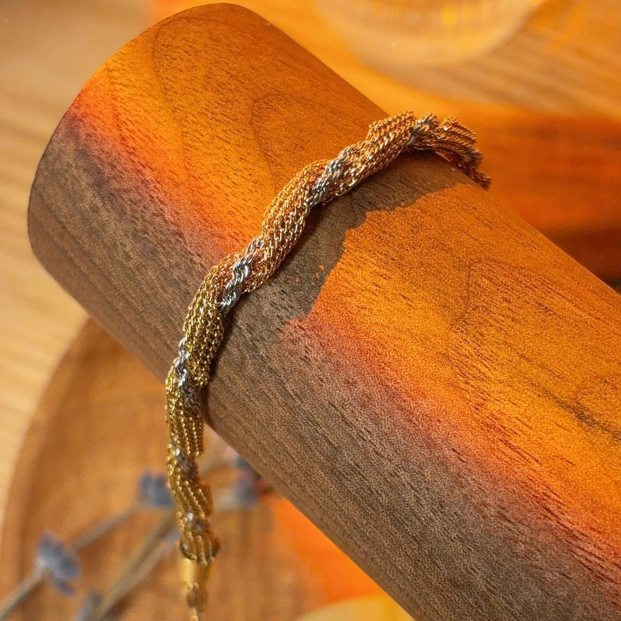 Trissa Gold and Silver Chain Gold Bracelet
