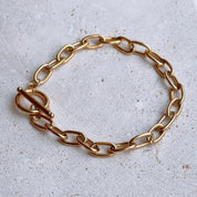 Pinuccia T-bar Gold Chain Gold Bracelet
