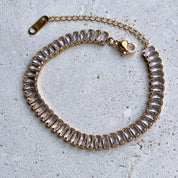 Saia Candy Pink Crystal Gold Bracelet