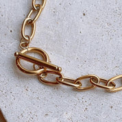 Pinuccia T-bar Gold Chain Gold Bracelet