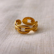 Jonia Chunky Gold Chain Ring