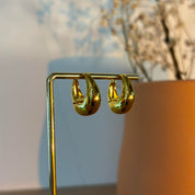 Lola Golden Crescent Hoop Earring