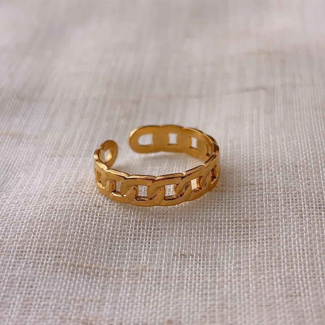 Aleka Gold Link Chain Ring
