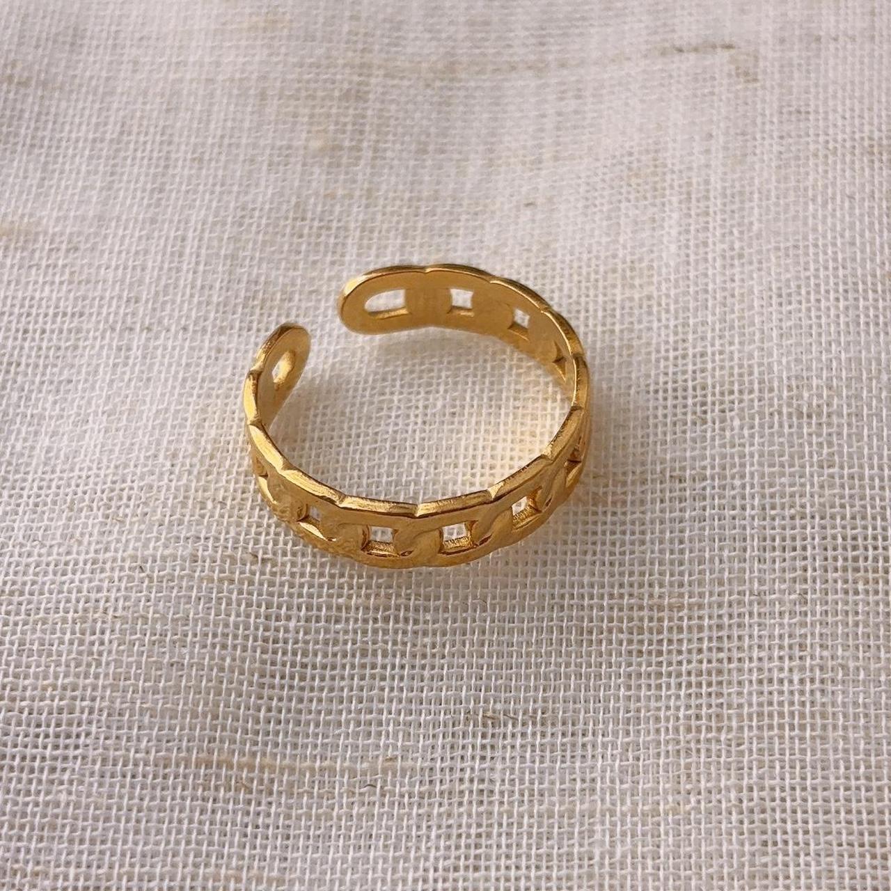 Aleka Gold Link Chain Ring