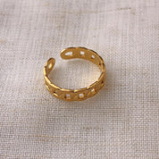 Aleka Gold Link Chain Ring