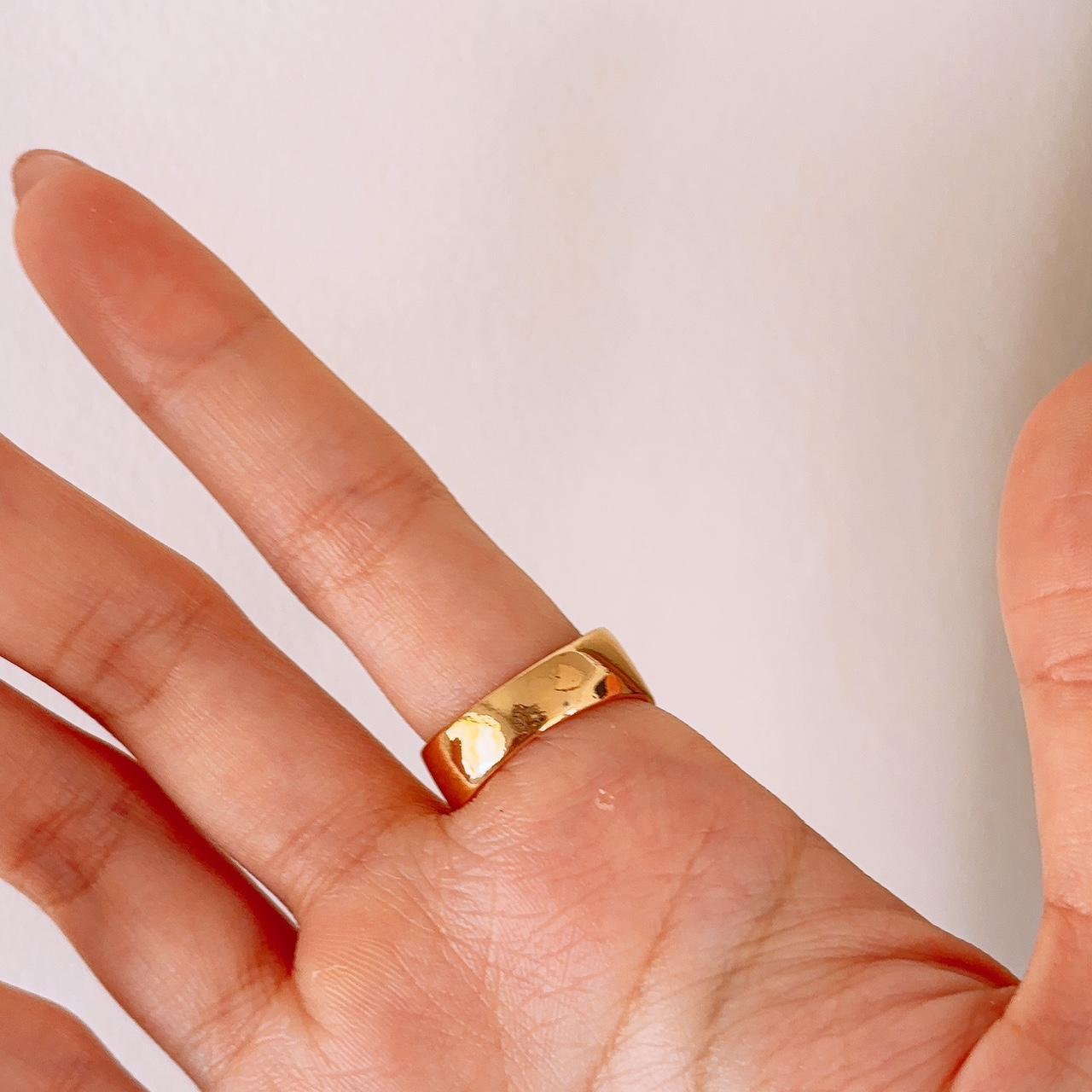Flower Reef Gold Chunky Ring