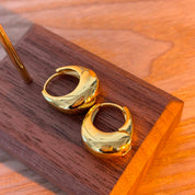Lola Golden Crescent Hoop Earring