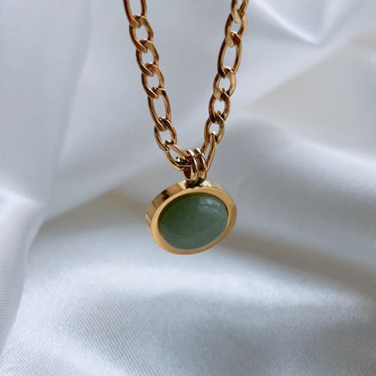 Paulette jade gold necklace