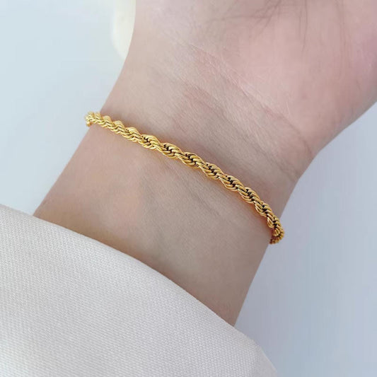 Ryanne twisted gold bracelet