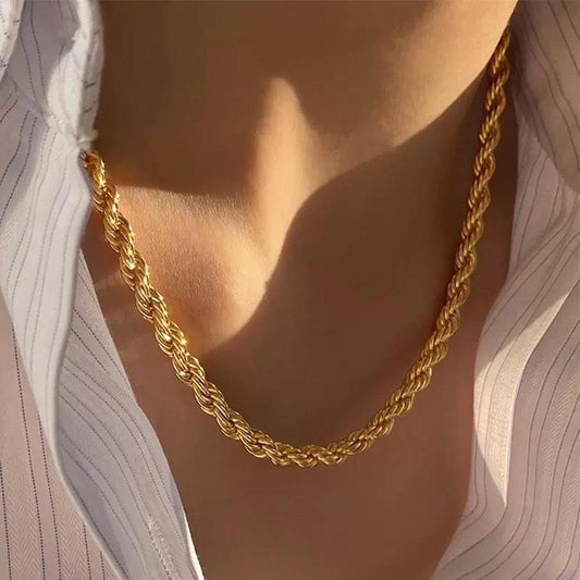 Ryanne twisted gold necklace