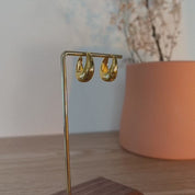 Lola Golden Crescent Hoop Earring